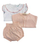 Tapa fraldas tricotado cor de rosa