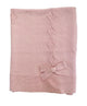 Manta tricotada cor de rosa